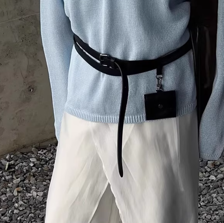 韓国風ミニバッグ付きベルト