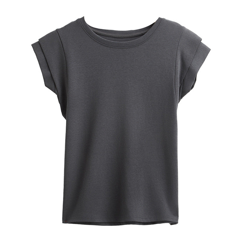 クルーネックフレンチスリーブTシャツ