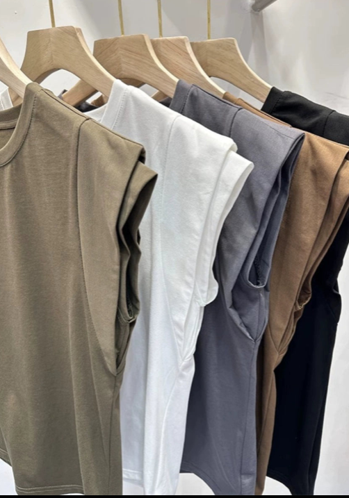 クルーネックフレンチスリーブTシャツ