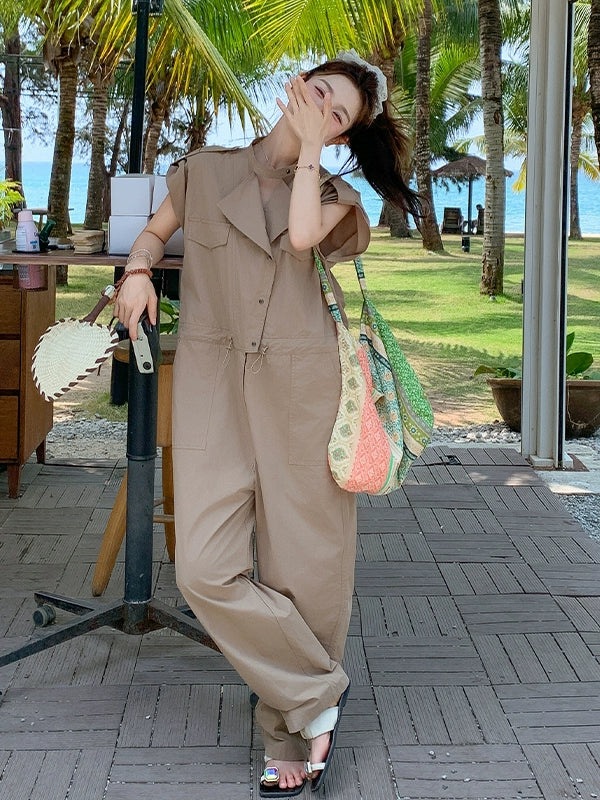 2025年夏　韓国風テーラードオールインワン