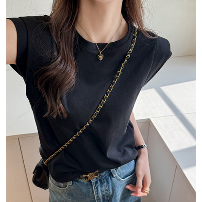 クルーネックフレンチスリーブTシャツ