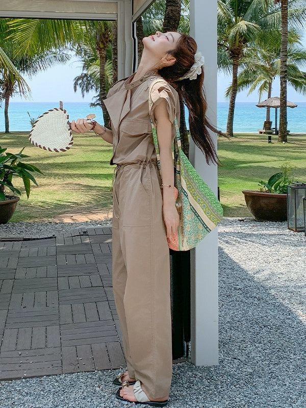2025年夏　韓国風テーラードオールインワン
