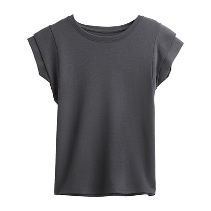 クルーネックフレンチスリーブTシャツ