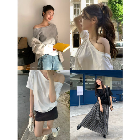 ワンショルダーTシャツ