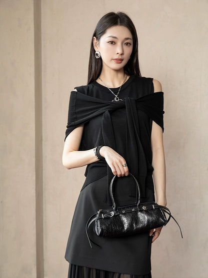 フェイクロングスリーブサマーニット