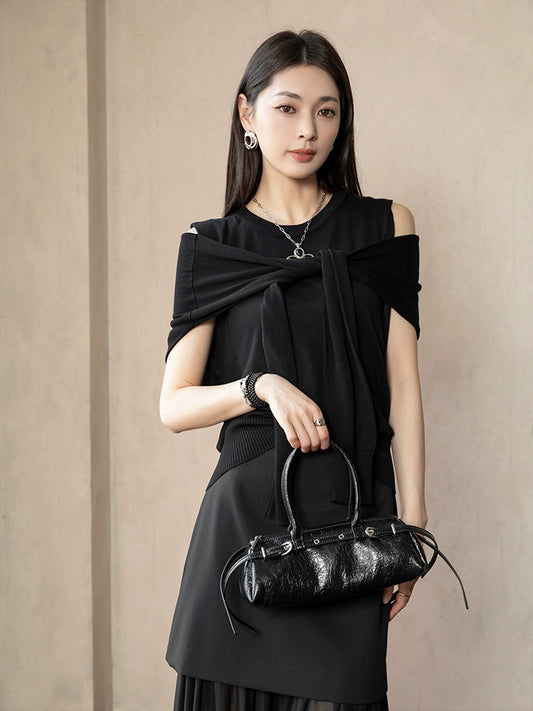フェイクロングスリーブサマーニット